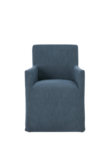 John Lewis OUTLET Edith Loose Cover Carver Chair, Blue, Salice 4112 - Waves