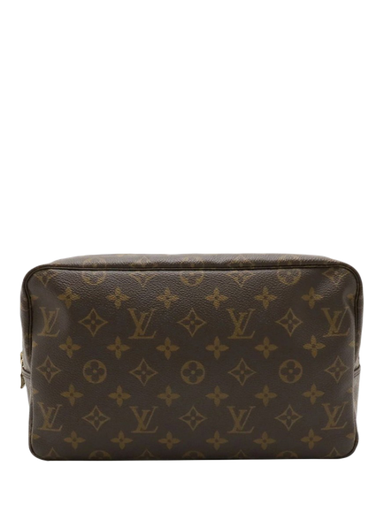 Pre-loved Louis Vuitton Monogram Gold Hardware Toiletry Bag, Brown, Brown