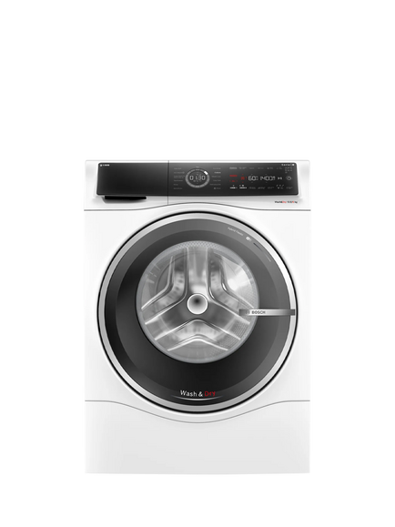 Bosch Series 8 WNC25410GB i-DOS Freestanding Washer Dryer 10.5kg/6kg Load, 1400rpm, Like New, White, White