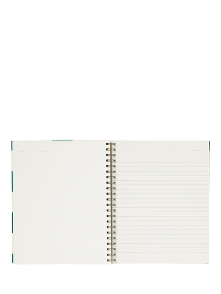 NOTEM NELA Medium Wire-Bound Soft Cover Notebook, Green Check - view 2, Multi
