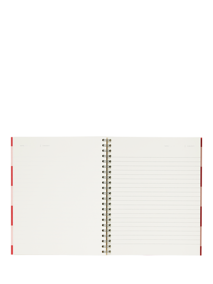 NOTEM NELA Medium Wire-Bound Soft Cover Notebook, Orange Check - view 2, Multi