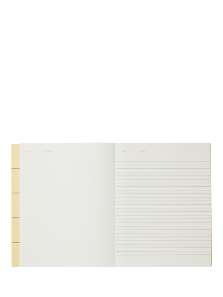 NOTEM UMA Large Sewn-Bound Soft Cover Notebook, Yellow Check - view 2, Multi