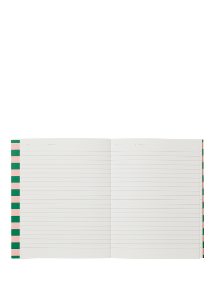 NOTEM UMA Medium Sewn-Bound Soft Cover Notebook with Lined Pages, Green/Rose - view 2, Multi