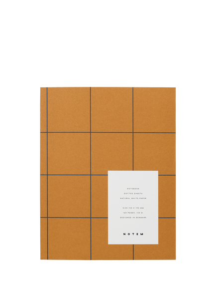 NOTEM UMA Medium Sewn-Bound Soft Cover Notebook with Dotted Pages, Ochre, Multi