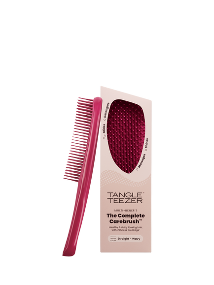 Tangle Teezer Complete Carebrush™ Straight/Wavy Hair, Glossed Raspberry, Glossed Raspberry