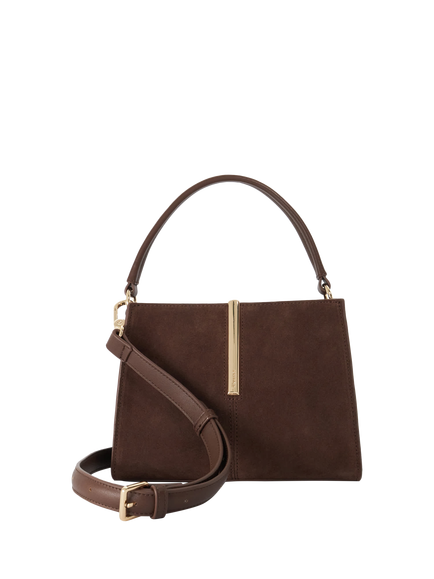 Dune London Dinidestined Suede Grab Bag, Brown, Brown