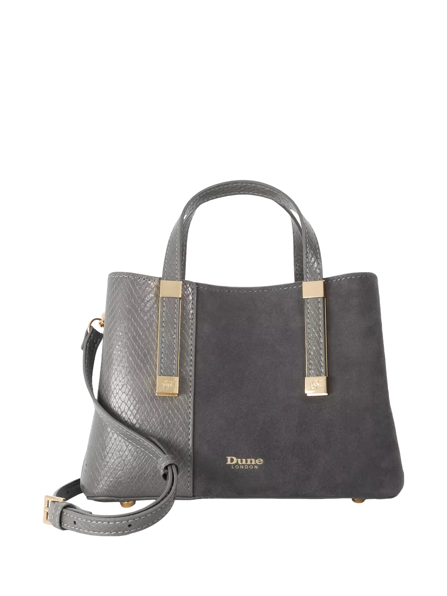 Dune London Dinkydorry Synthetic Handbag, Grey