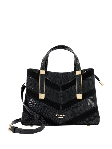 Dune London Dinkydorry Synthetic Handbag, Black, Black-synthetic