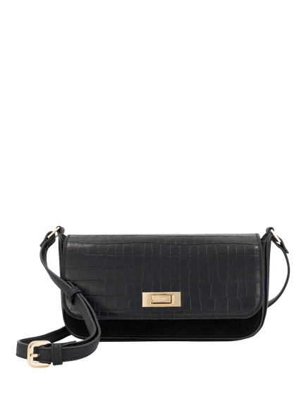 Dune London Discreet Leather Cross Body Bag, Black, Black