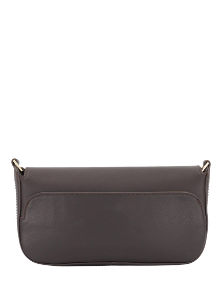 Dune London Discreet Leather Crossbody Bag, Dark Brown - view 2, Dark Brown