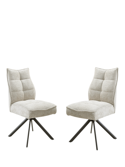 KETTLER OUTLET Rachel Swivel Dining Chair, Set of 2, Sand, Natural