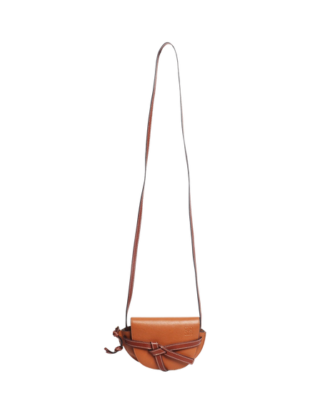 Pre-loved LOEWE Gate Leather Crossbody Bag, Brown - view 2, Brown