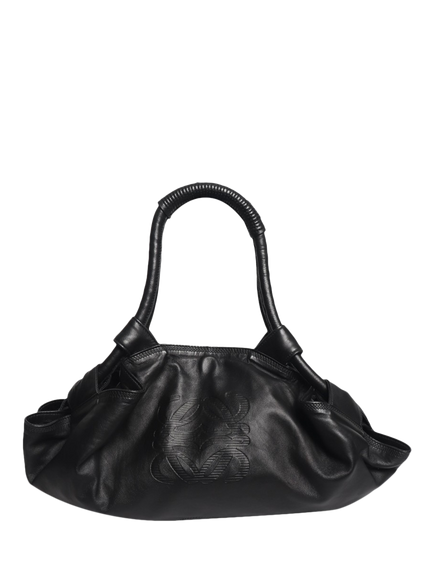 Pre-loved LOEWE Aire Nappa Leather Top Handle Bag, Black, Black