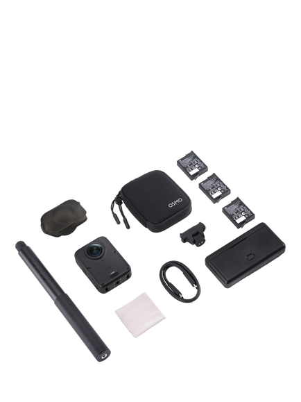 DJI Osmo 360 II Action Camera, 8K, 120MP, 360° Recording, Adventure Combo, Black - view 2, Black