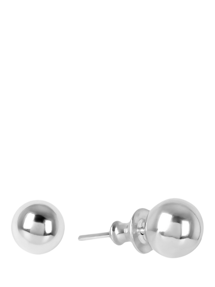 Andea Sterling Silver Ball Stud Earrings, Silver