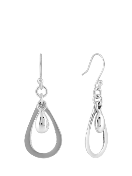 Andea Sterling Silver Small Teardrop Earrings, Silver