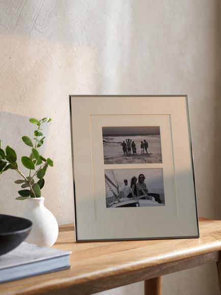 The White Company Fine Silver Plated Photo Frame, 8 x 10" (20 x 25cm) - view 2, Silver
