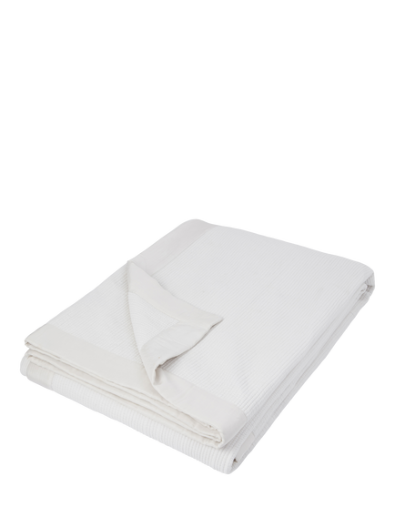The White Company Belgravia Silk Border Quilt, Cloud, Cloud
