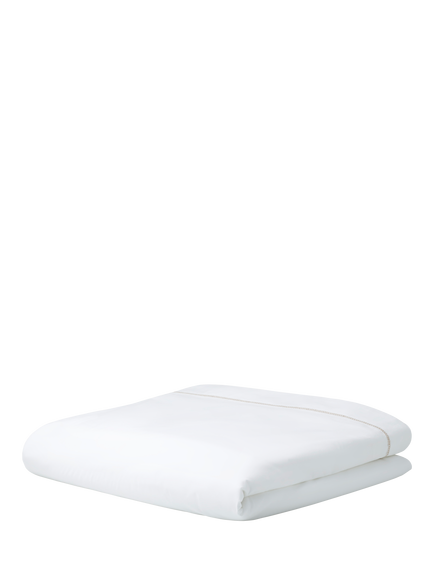 The White Company Connaught Cotton/Silk Blend Flat Sheet, White, White