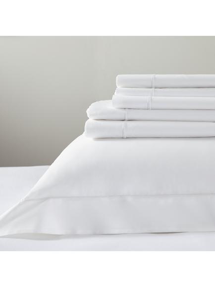 The White Company Savoy Egyptian Cotton 400 Thread Count Flat Sheet, White - view 2, White