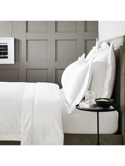 The White Company Symons Double Row Cord 1000 Thread Count Egyptian Cotton Bedding, White - view 2, White