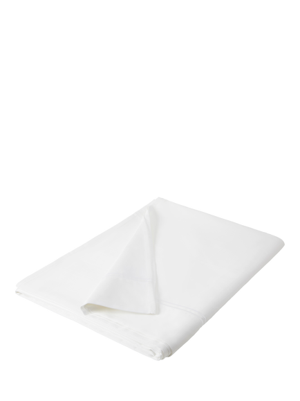 The White Company Symons Double Row Cord 1000 Thread Count Egyptian Cotton Flat Sheet, White, White