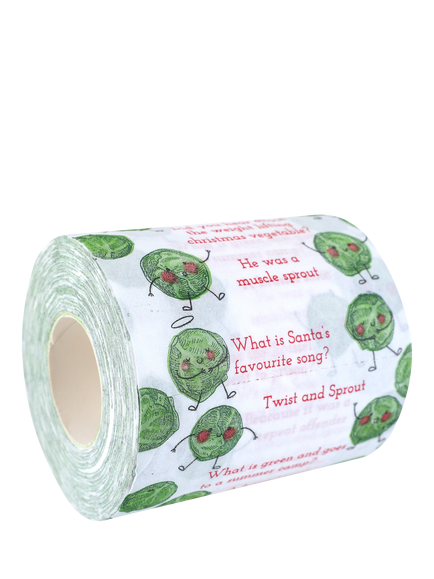 Talking Tables Festive Sprout Novelty Toilet Paper Roll, 200 Sheets - view 2, Multi Multi