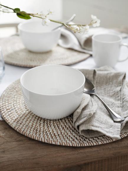The White Company Symons Bone China Cereal Bowl, 13.5cm, White - view 2, White