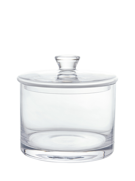The White Company Wide Glass Storage Jar, 12cm, Clear, Clear
