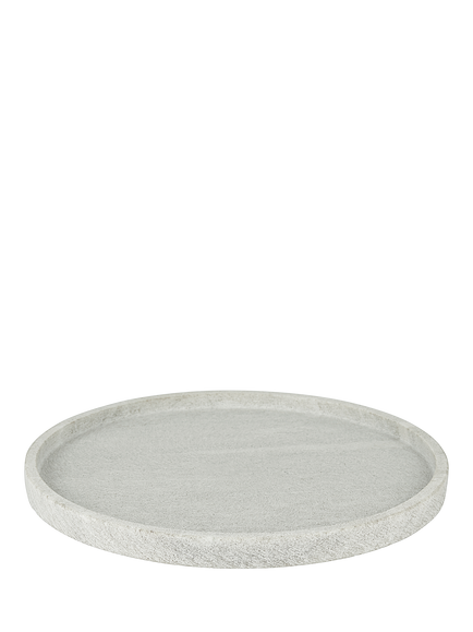 The White Company Round Marble Board, 28cm, White, Stone