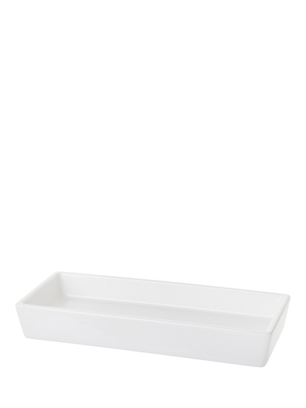 The White Company Morston Rectangular Bathroom Container, White, White