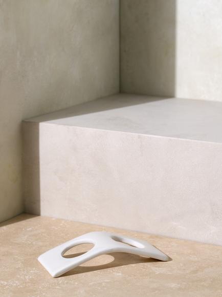The White Company Morston Stoneware Bathroom Bottle Arch, White - view 2, White
