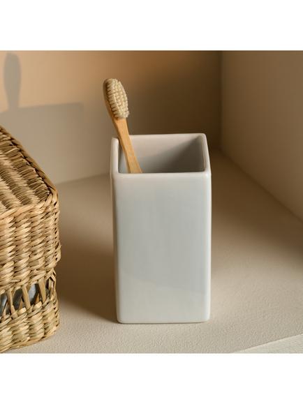 The White Company Morston Toothbrush Holder, White - view 2, White