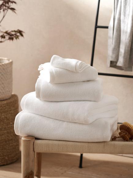The White Company Organic Turkish Cotton Towels, White - view 2, White