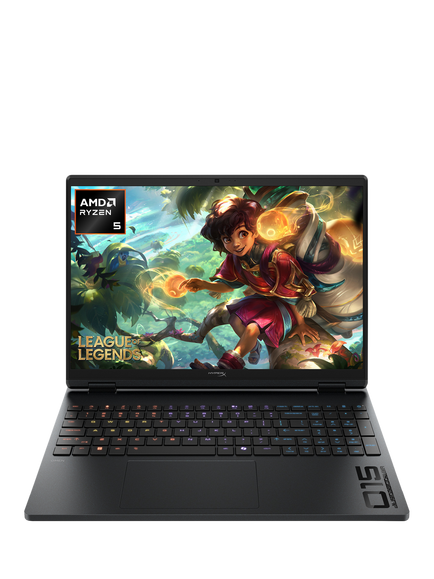 HP HyperX OMEN 15-gb0004na Gaming Laptop, AMD Ryzen 5 Processor, RTX 5060, 16GB RAM, 512GB SSD, 15.3” 2K, Iridescent Black, Iridescent Black