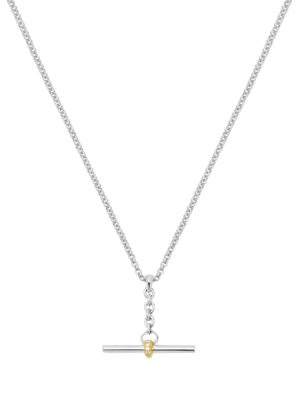 Dinny Hall My World T-Bar Pendant Necklace, Silver