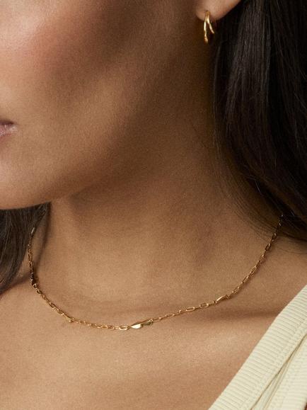 Dinny Hall 18ct Gold Plated Vermeil Heart Chain Necklace, Gold - view 2, Gold