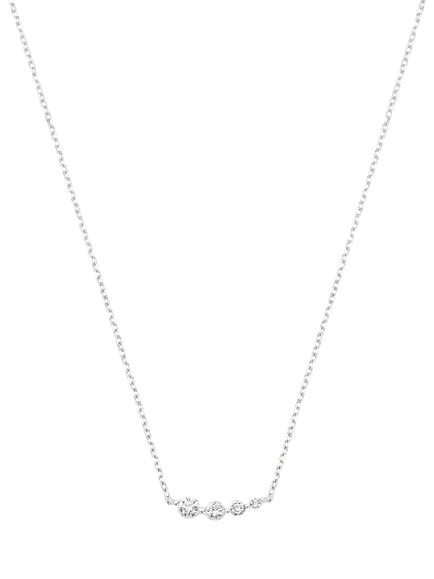 Dinny Hall 9ct Shuga Scoop Necklace, White Gold