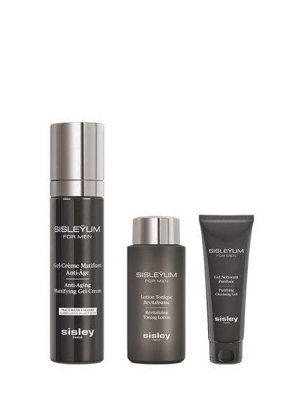 Sisley-Paris Sisleÿum For Men Anti-Ageing Mattifying Gel-Cream Discovery Program Skincare Gift Set, Clear