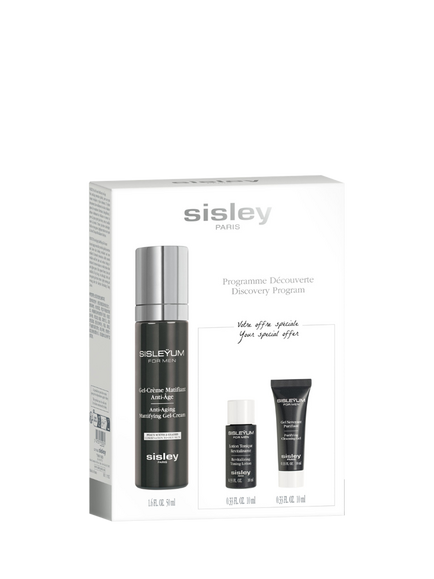Sisley-Paris Sisleÿum For Men Anti-Ageing Mattifying Gel-Cream Discovery Program Skincare Gift Set - view 2, Clear
