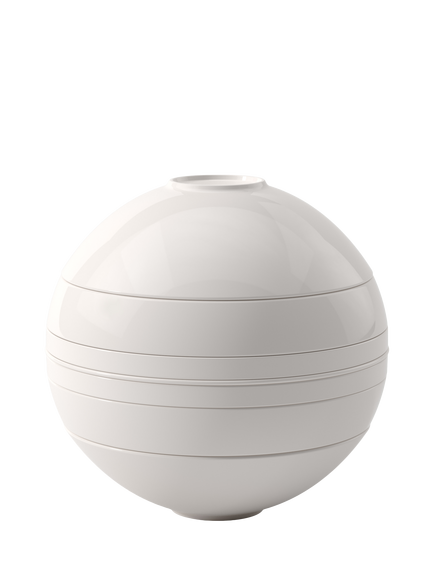 Villeroy & Boch Iconic La Boule Stacking Porcelain Dinnerware Set, 7 Piece, White, White