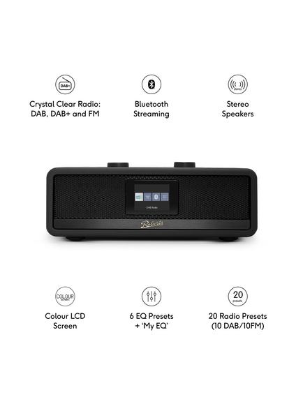 Roberts Revere 100 Sound System DAB+/FM Bluetooth Stereo All-In-One Music System, Black - view 2, Black