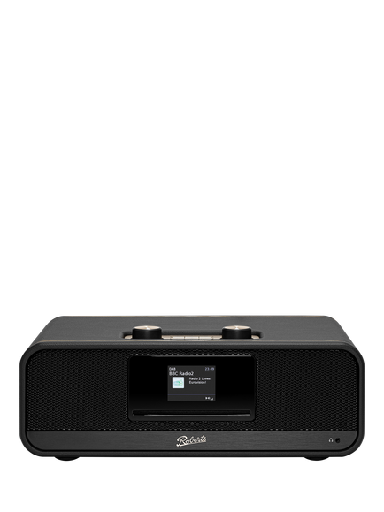 Roberts Revere 300 Sound System DAB+/FM & CD Bluetooth Stereo All-In-One Music System with Remote Control, Black, Black