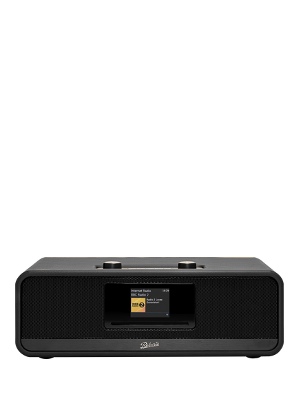 Roberts Revere 500 Sound System DAB+/FM/Internet Radio & CD Bluetooth Wi-Fi Stereo All-In-One Music System with Remote Control, Black, Black