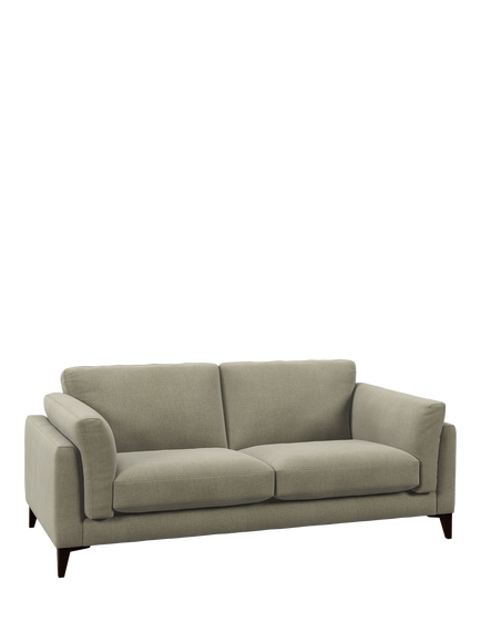 John Lewis OUTLET Iona Medium 2 Seater Sofa, Dark Leg, Like New, Easy Clean Chunky Chenille Natural, Easy Clean Chunky Chenille Natural