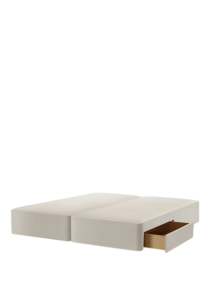 John Lewis Pocket Sprung Upholstered 2 Drawer Divan Base, Super King Size, Grey Mid, Grey Mid