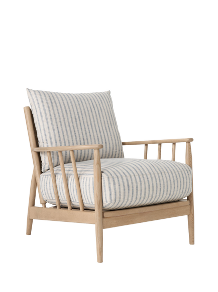 John Lewis OUTLET Cookham Armchair, Light Leg, Like New, Trio Stripe, Trio Stripe