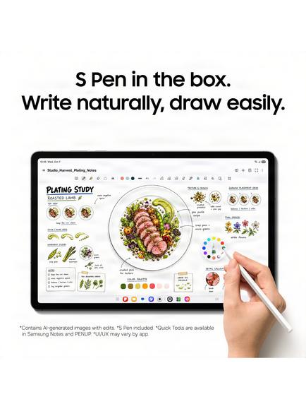 Samsung Galaxy Tab S12+ Tablet with Bluetooth S Pen, Android, 12GB RAM, Galaxy AI, Wi-Fi, 12.6" - view 2, Grey