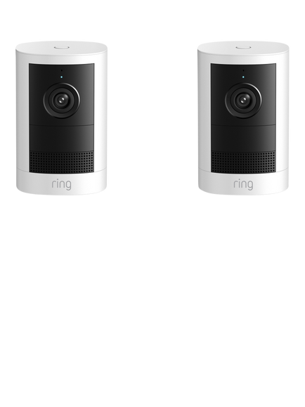 Ring Outdoor Camera (2nd Generation) Battery Smart Security Camera with Built-in Wi-Fi, Pack of 2, White, White