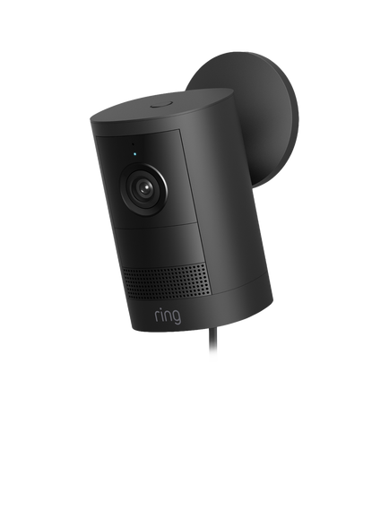 Ring Outdoor Camera (2nd Generation) Plug-In Smart Security Camera with Built-in Wi-Fi, Black, Black